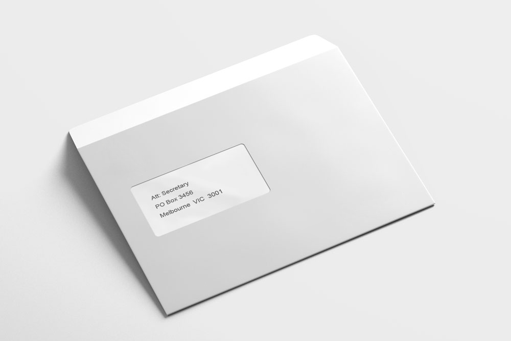 Branded business envelopes for corporate communication