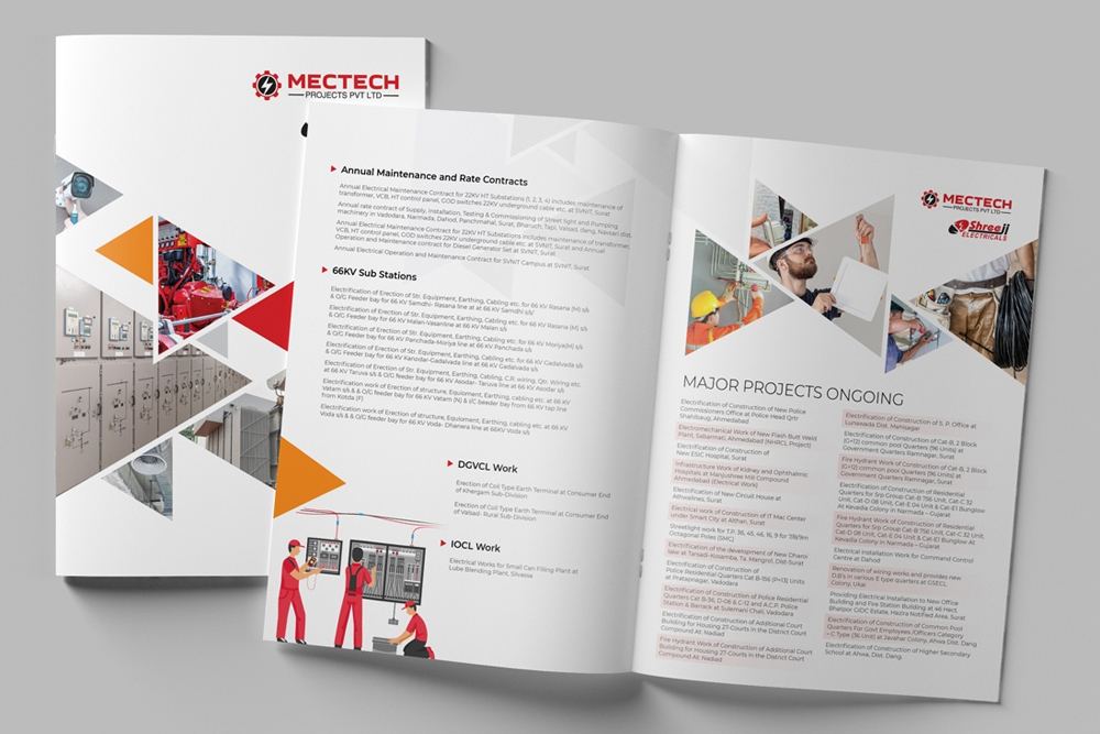 Custom business brochures for marketing and branding