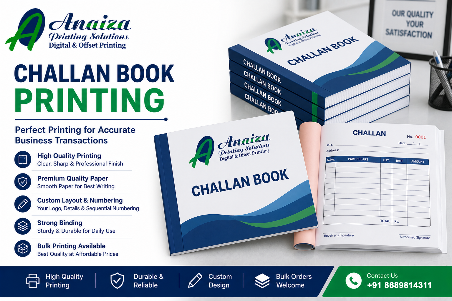 Delivery challan book printing