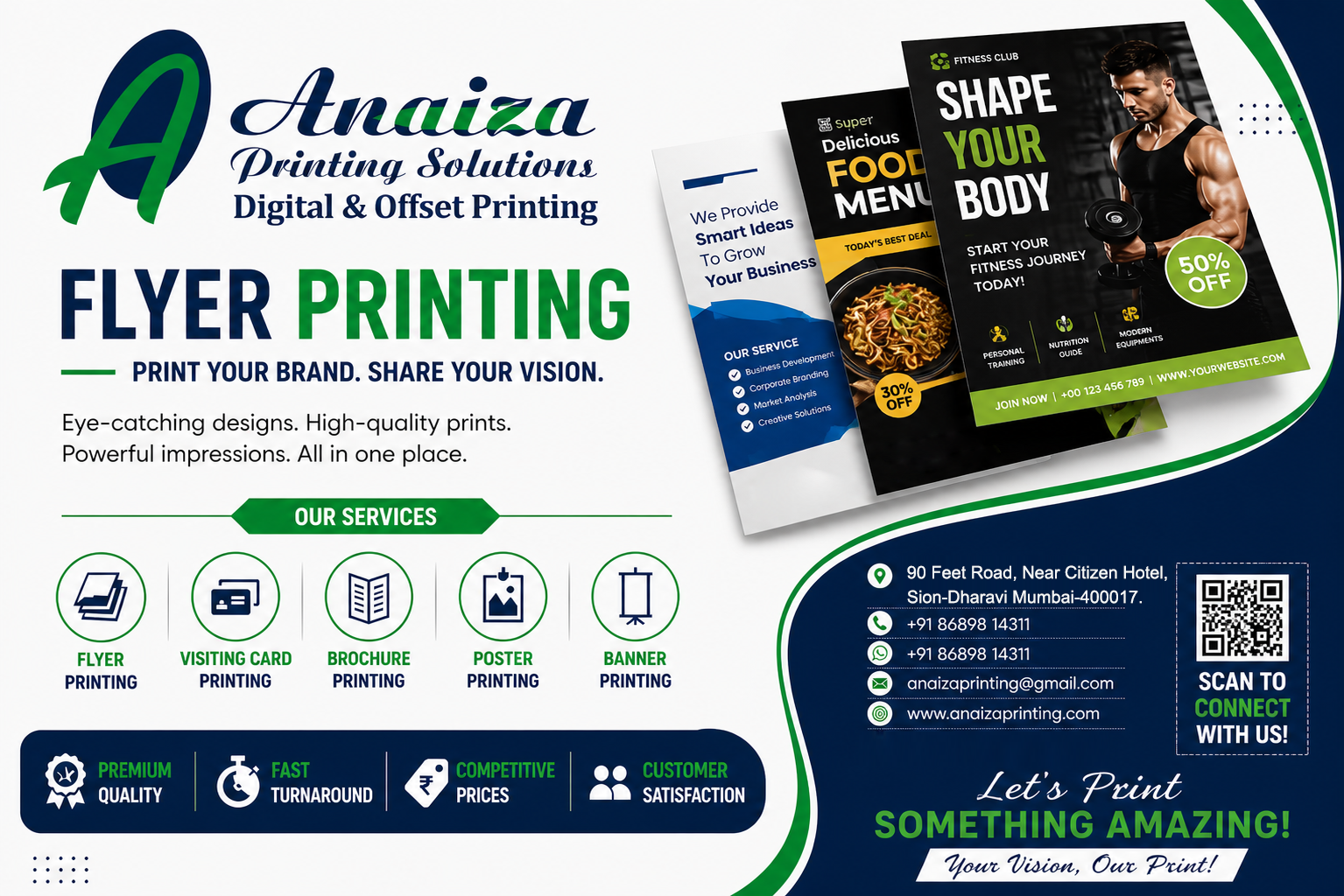 Promotional flyers for effective marketing and brand promotion