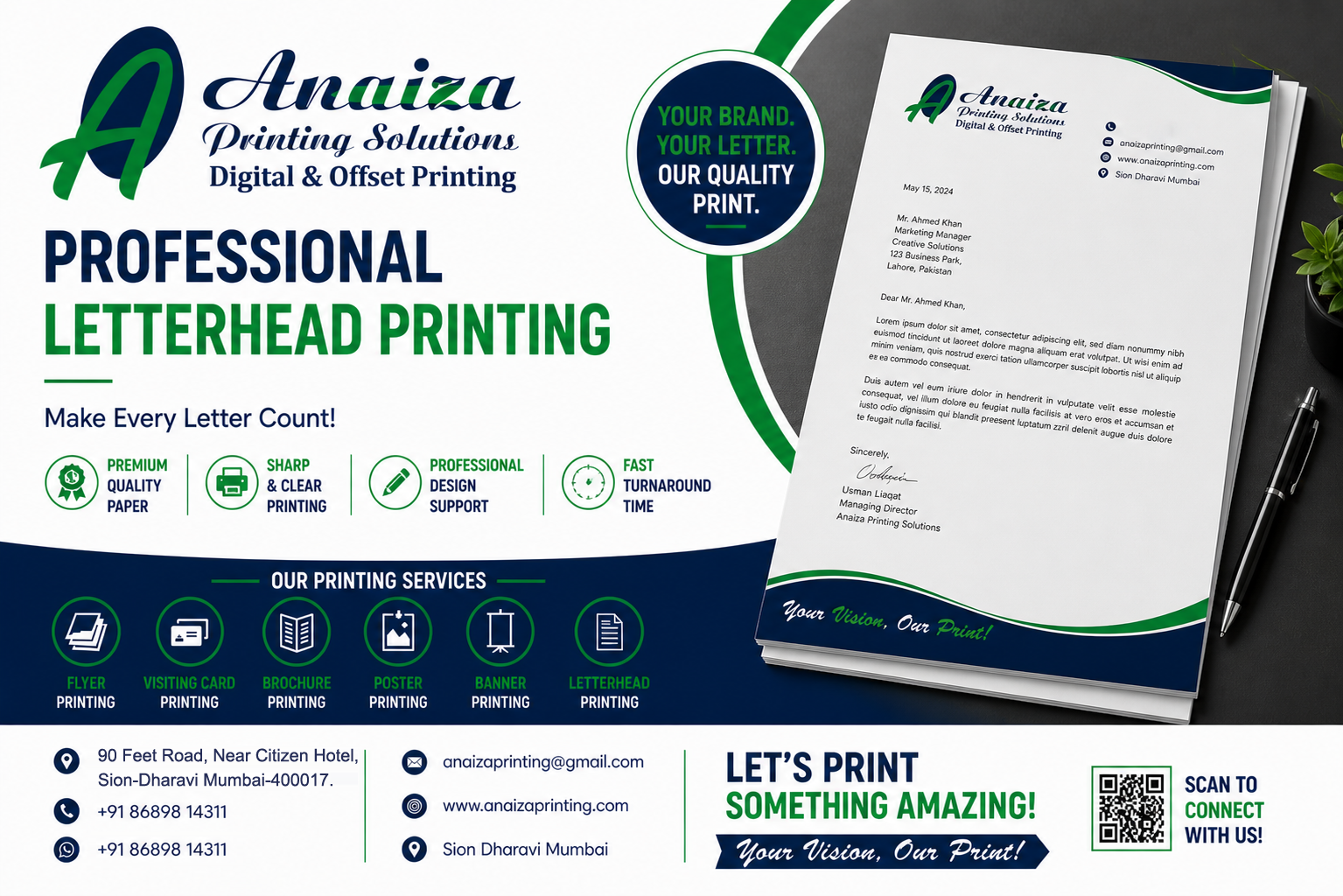 Letterhead printing