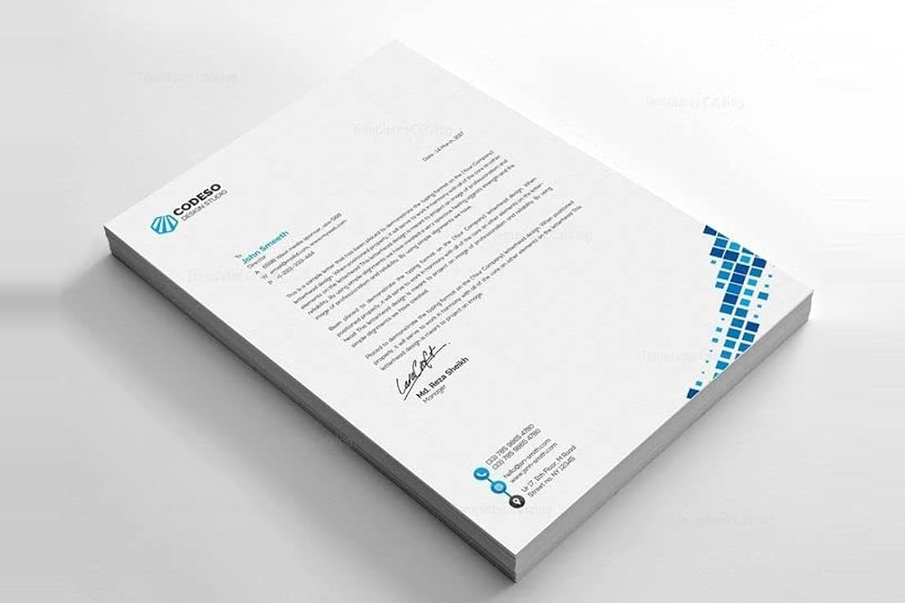 Luxury custom business letterheads for premium corporate communication