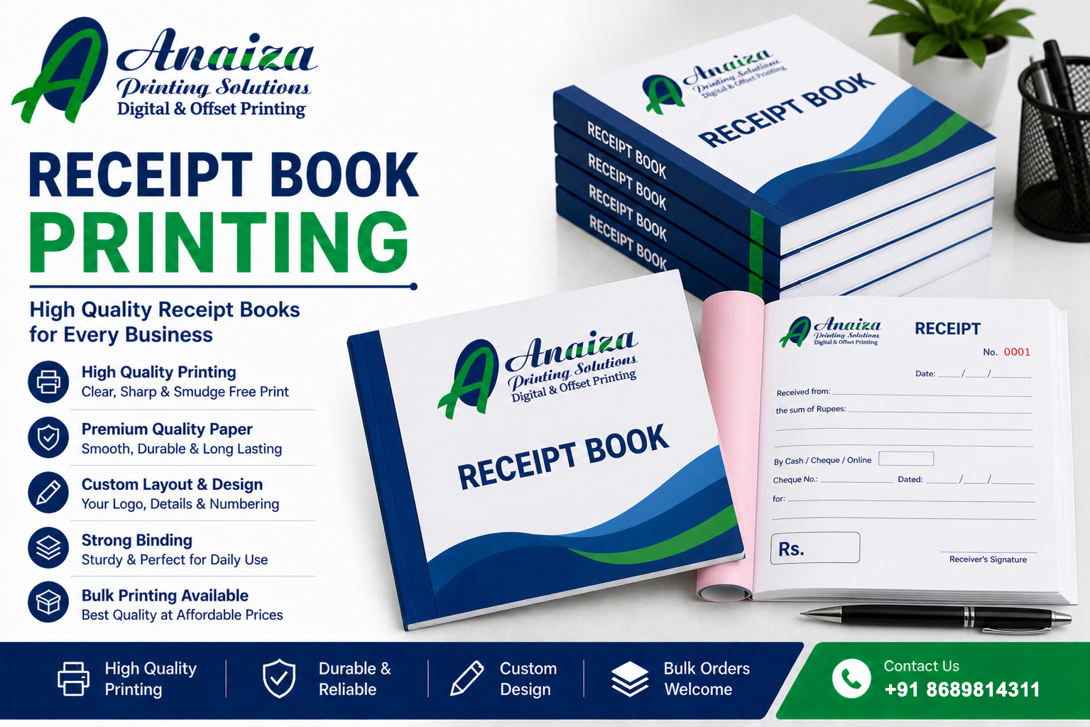 Receipt book printing
