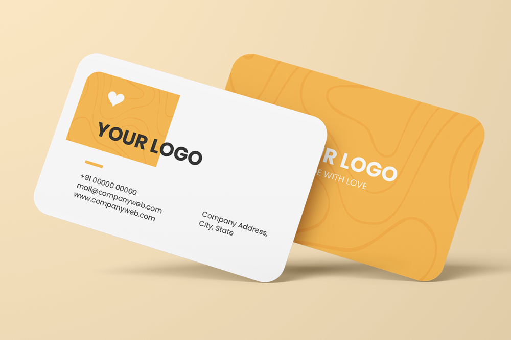 Rounded corner visiting cards with modern premium design